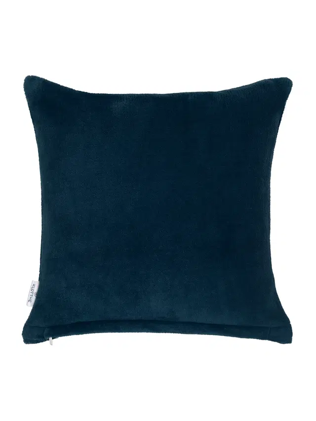 Velvet Cushion Cover, Navy Blue, 16x16 inches