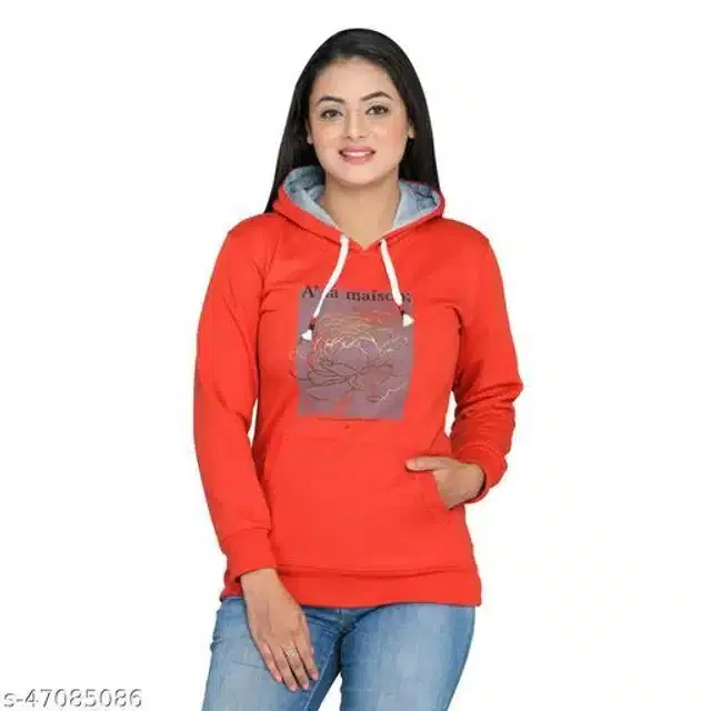 Sweatshirts for Women (Red, S)