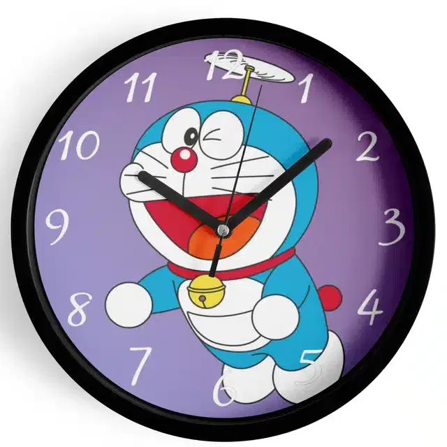Doraemon Analog Wall Clock, Multicolor, 7 Inches