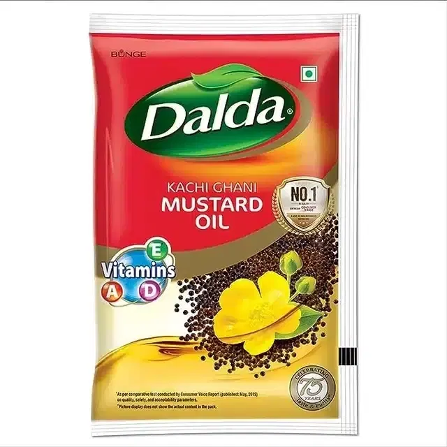Dalda Kachi Ghani Mustard Oil 1 L (Pouch)
