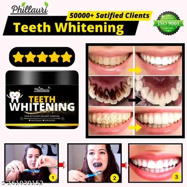 Phillauri Teeth Whitening for Men & Women, 50 g