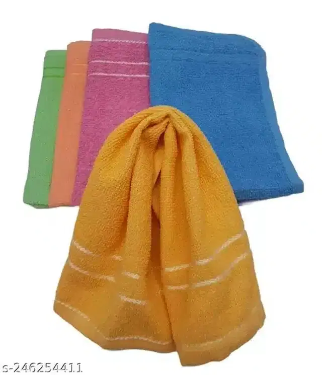 Cotton Face & Hand Towel, Pack of 5, Multicolor, 12x18 inches