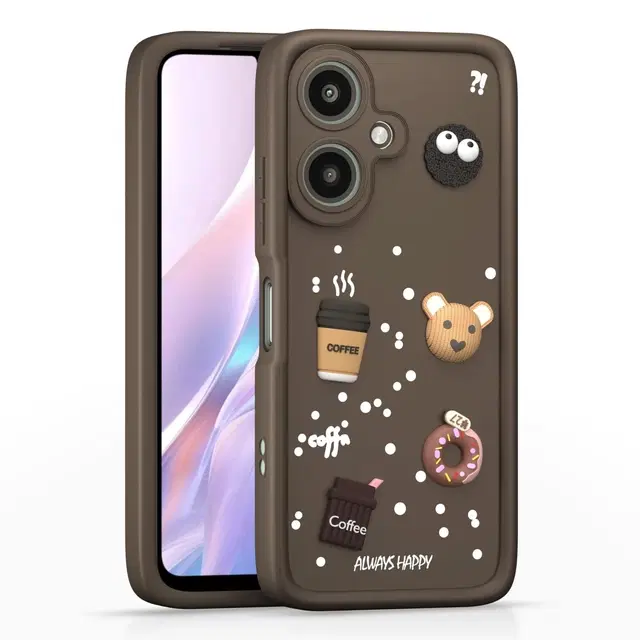 Rubber Mobile Back Cover for Redmi 13C 5G / Poco M6 5G, Brown