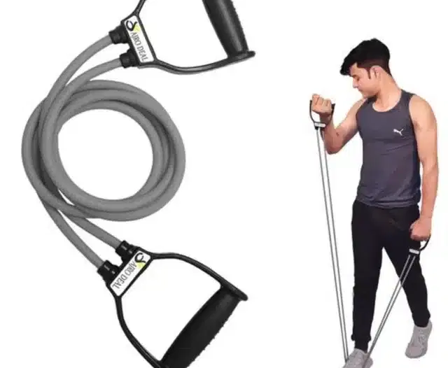 Double Resistance Band Toning Tube, Multicolor