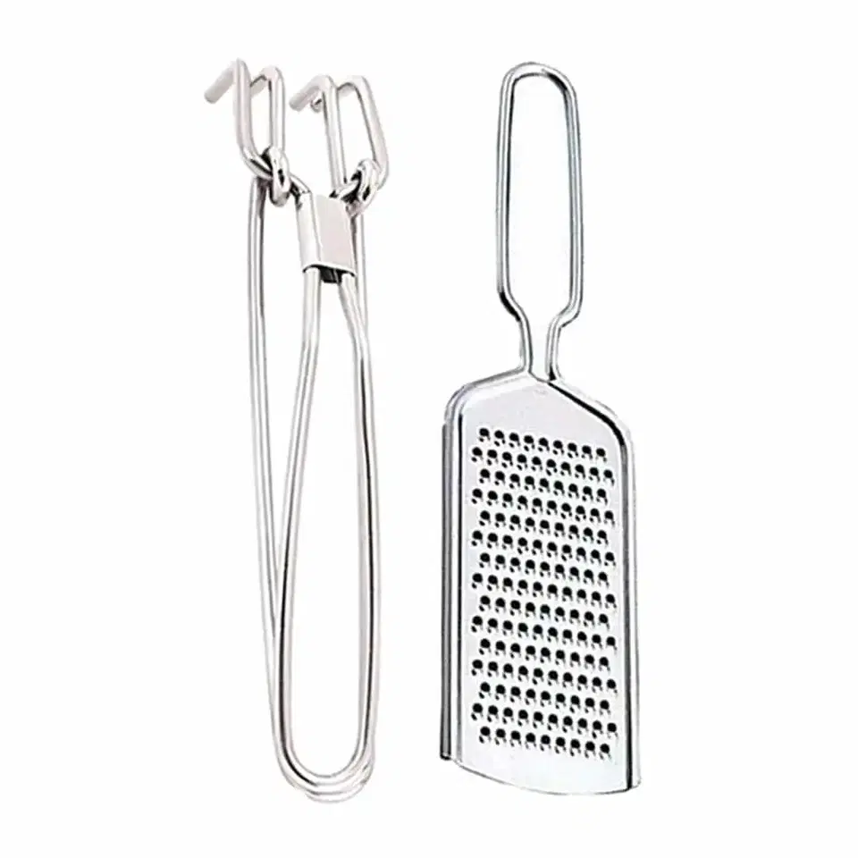 Oc9 Stainless Steel Cheese Grater & Utility Pakkad For Kitchen Tool Set