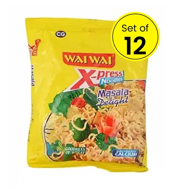 Wai Wai Xpress Masala Delight Noodles 12X50 g (Pack of 12)