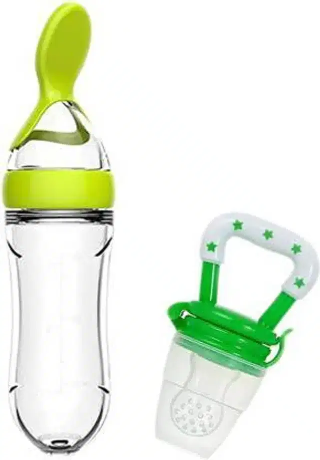 Silicone Food & Fruit Feeder for Kids, Multicolor, Set of 2