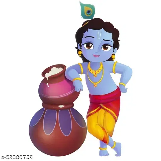 Baal Krishna Wall Sticker, 40x60x0.1 cm
