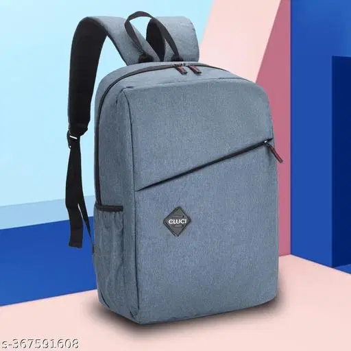 Canvas Backpack Bag, Blue