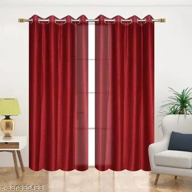 Polyester Curtain for Door, Multicolor, 7 Feet