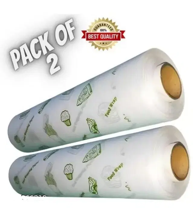 Food Wrapping Butter Paper Roll, 25 m, Pack of 2