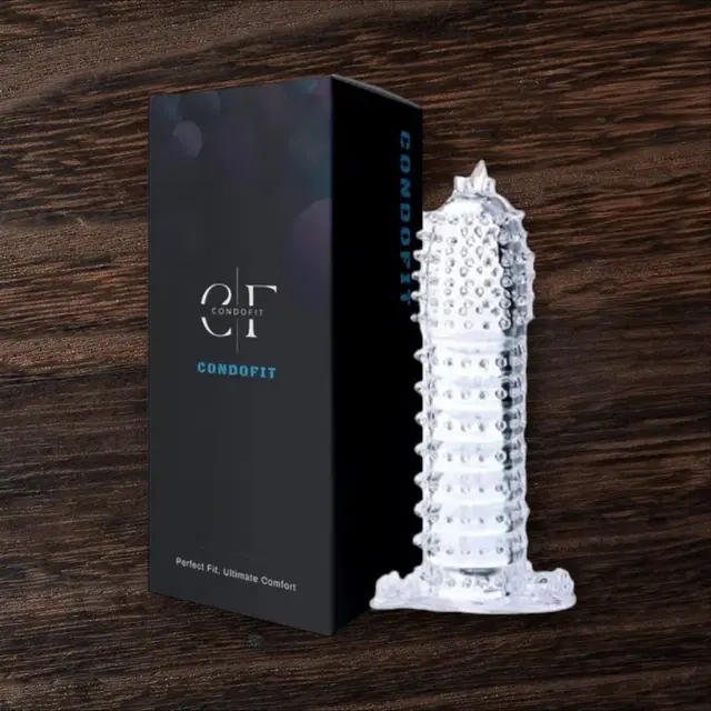 Crystal Dotted Reusable Condom for Men, Transparent