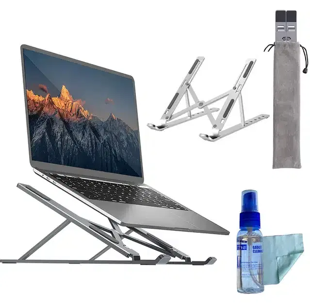 Aluminium Foldable Laptop Stand, White