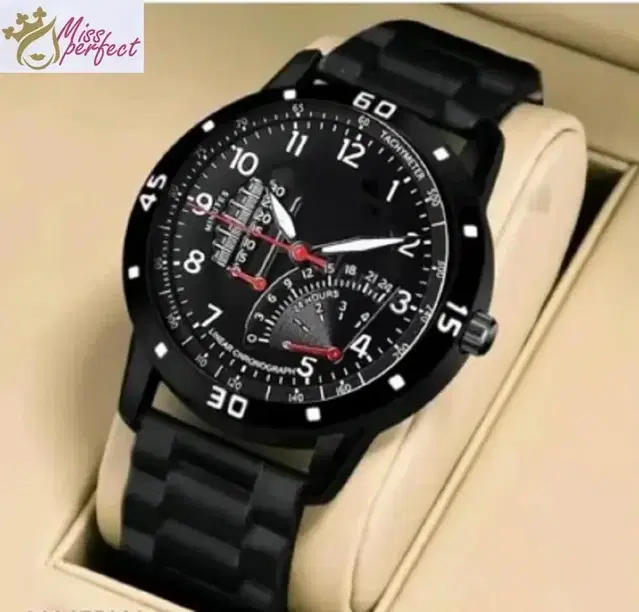 Analog Display Watch for Men (PU, Free Size)