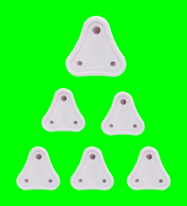 Child Safety Electric Socket Plug Guards, White, Pack of 6