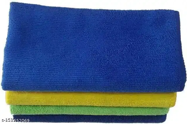 Microfiber Bath Towel, Multicolor, 40x40 cm, Pack of 4