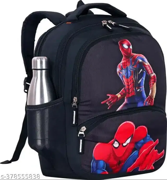Plastic School Bag for Kids, Black, 25 L