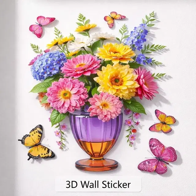 Fancy 3D Floral Wall Sticker (35X60cm)