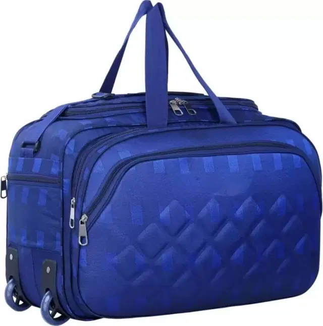 Nylon Duffel Bag for Men & Women, Blue, 22 L