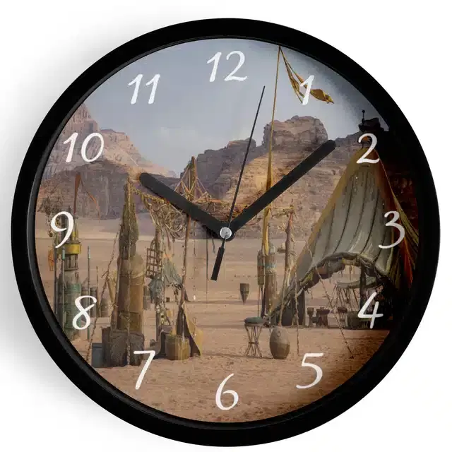 Plastic Printed Wall Clock, Multicolor, 7 Inches