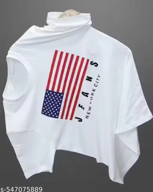 New York City Polyester T-Shirt for Men ,White (L)