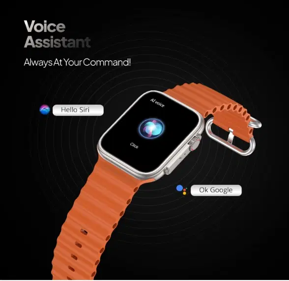 Nylon Strap Smart S8 Ultra Smart Watch for Men & Women, Orange