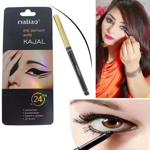 1 Maliao Eye Definer Waterproof 24 Hrs Auto Black Kajal, R642
