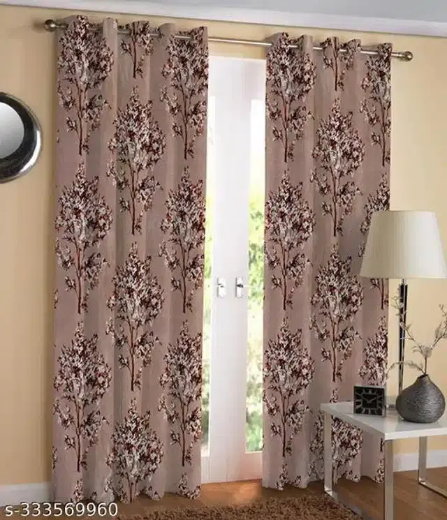 Polyester Curtain for Door, Multicolor, 7 Feet