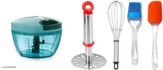 Stainless Steel Kitchen Tools Set, Multicolor, Set of 5