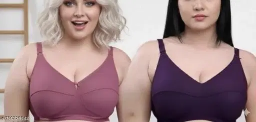 Wire-free Everyday Support Bra for Women, Pack of 6 (Purple, 38A)