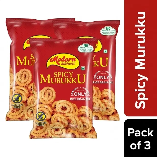 Modern Kitchens Spicy Murukku 3X150 g (Pack of 3)
