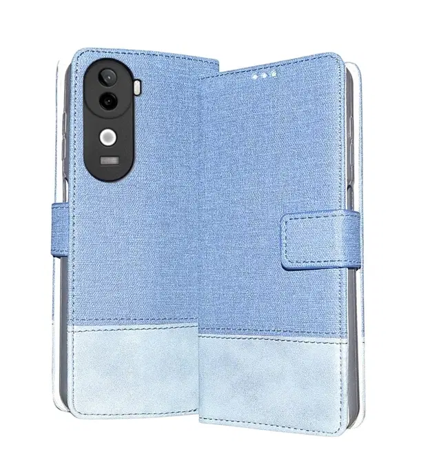 Artificial Leather Mobile Flip Cover for Vivo 2403, Blue