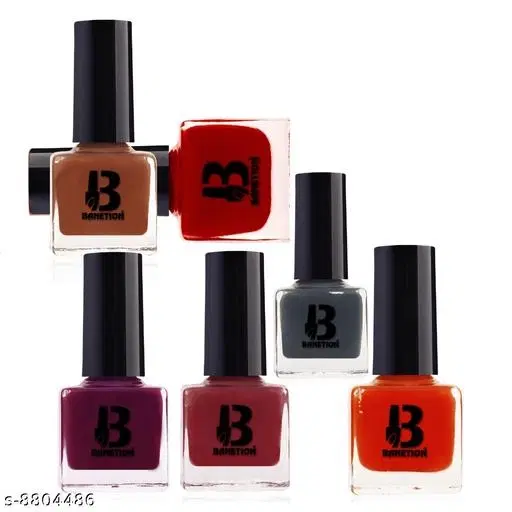Banetion Matte Nail Polish, Multicolor, Pack of 6