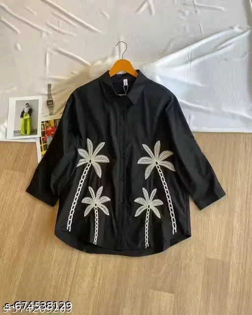 Shirt for Women (Black, S)