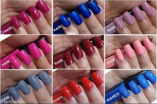 Banetion Matte Nail Polish, Multicolor, Pack of 9