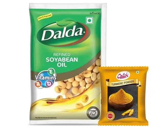 Dalda Refined Soyabean Oil 750 g (Pouch) + Haldi 10 g Free