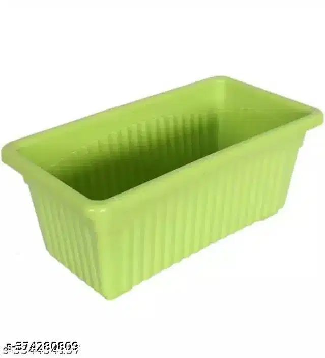 Plastic Rectangular Pot, Green
