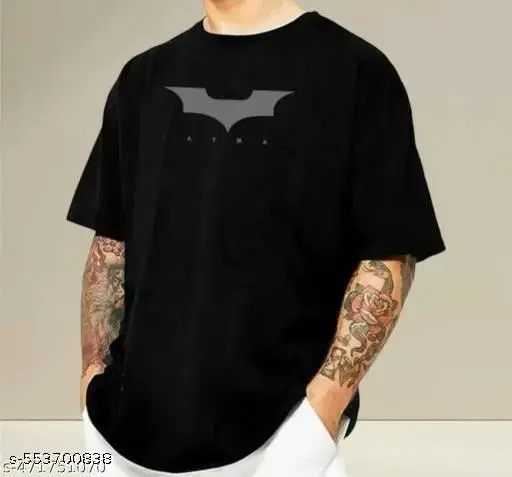 Cotton T-shirt for Men, Black (XL)
