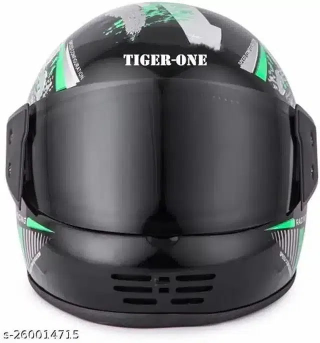 Full Face Helmet For Men & Women, Black & Green