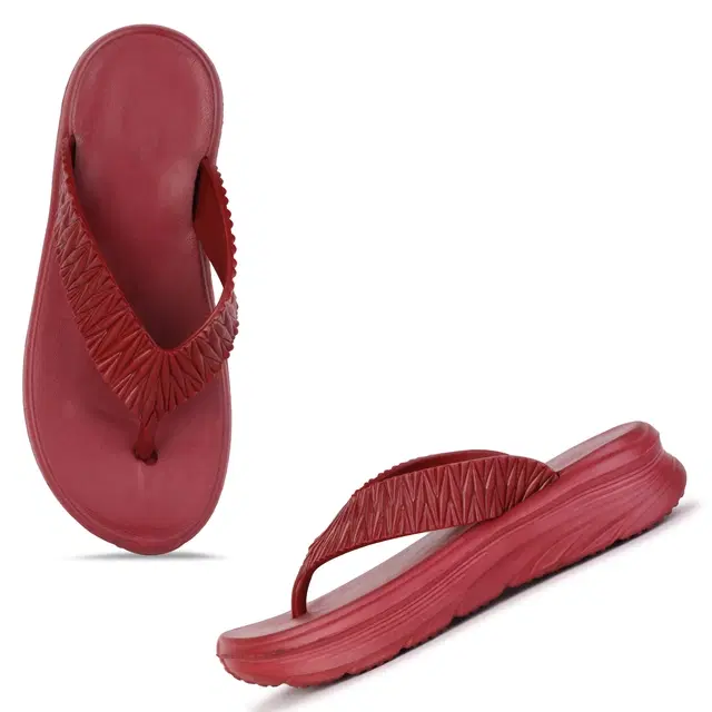 Flipflops for Women (Maroon, 8)