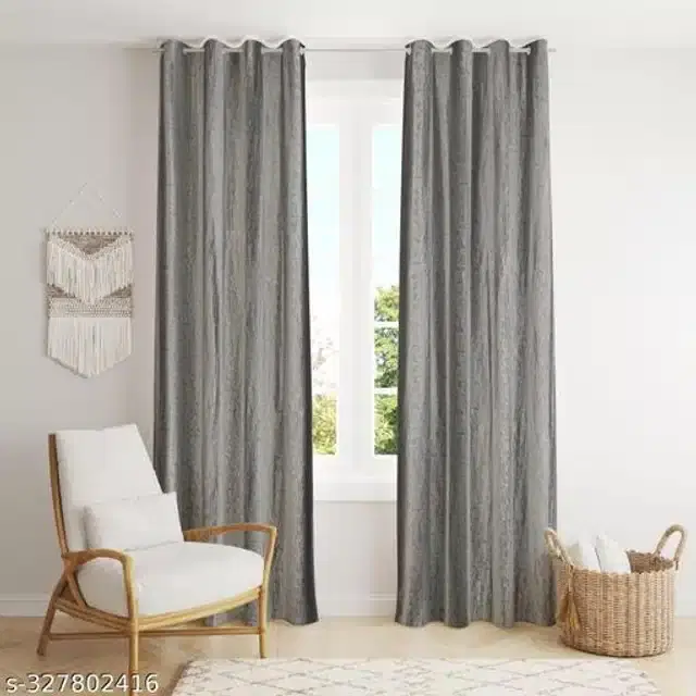 Polyester Curtain for Window, Multicolor, 5 Feet