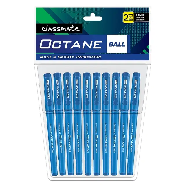 Classmate Octane Blue Ball Pens [Pack Of 10]