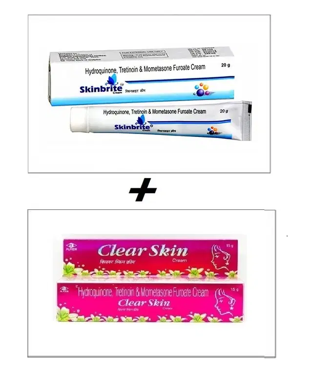 Combo of Skinbrite, 20 g & Clear Skin, 15 g Face Creams, Set of 2