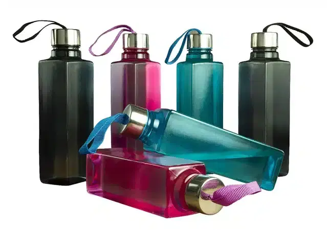 Plastic Water Bottle, Pack of 6, Multicolor, 1000 ml