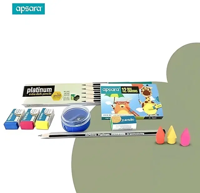 APSARA Stationery Kit, 7 Pcs, Pack of 1
