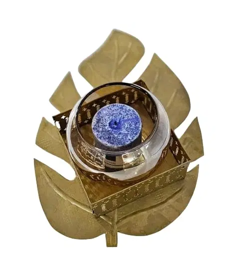 Metal Decorative Moroccan-Style Candle Holder, Black, Pack of 1