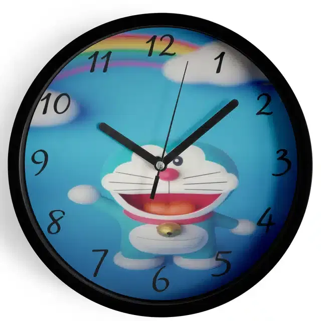 Doraemon Analog Wall Clock, Multicolor, 7 Inches