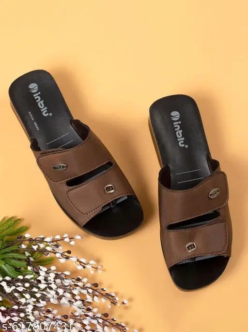 Inblu Sandals for Women (Bronze, 3)
