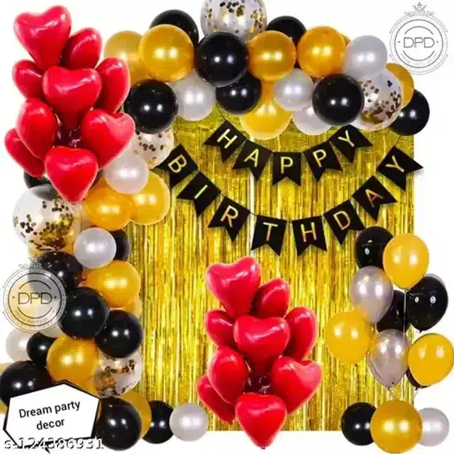 Birthday Decoration Kit, Multicolor, Pack of 24