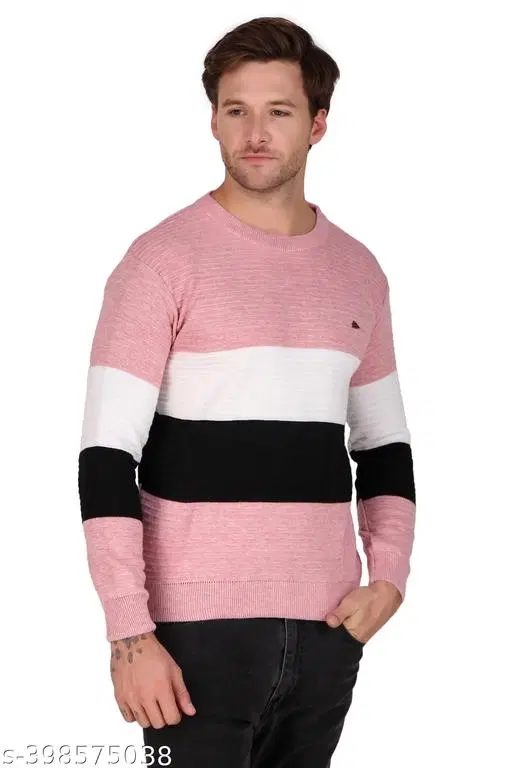 Full Sleeves Sweater for Men (Multicolor, M)